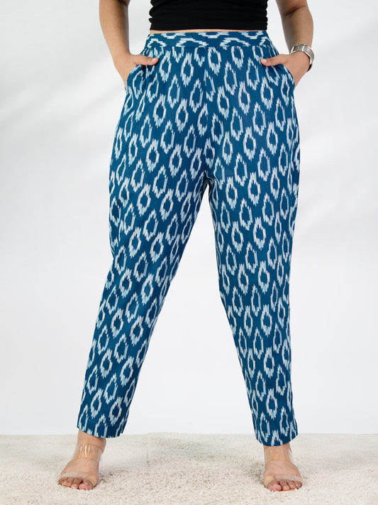 Printed Cotton Pants - Neelakshi