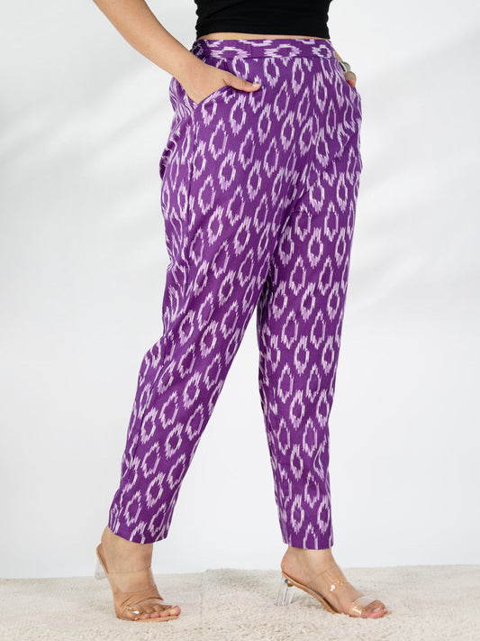 Printed Cotton Pants - Phoolvati