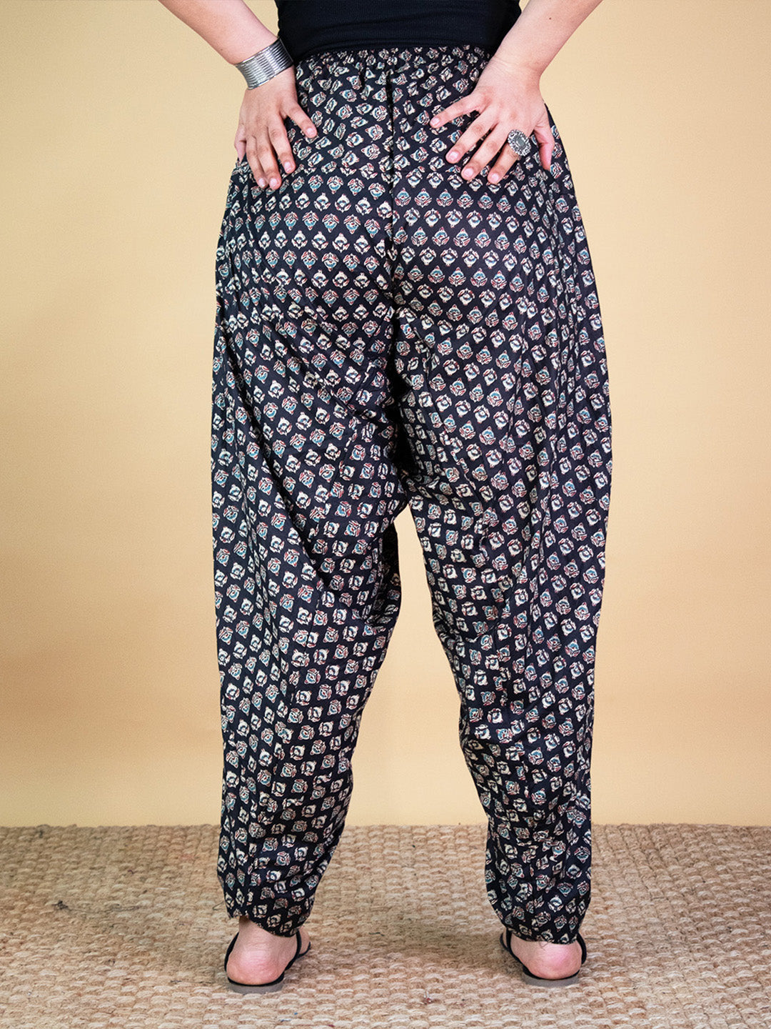 Printed Cotton Salwar - BlackButti