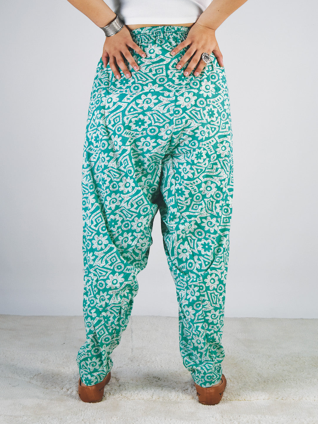 Printed Cotton Salwar - GreenAzure