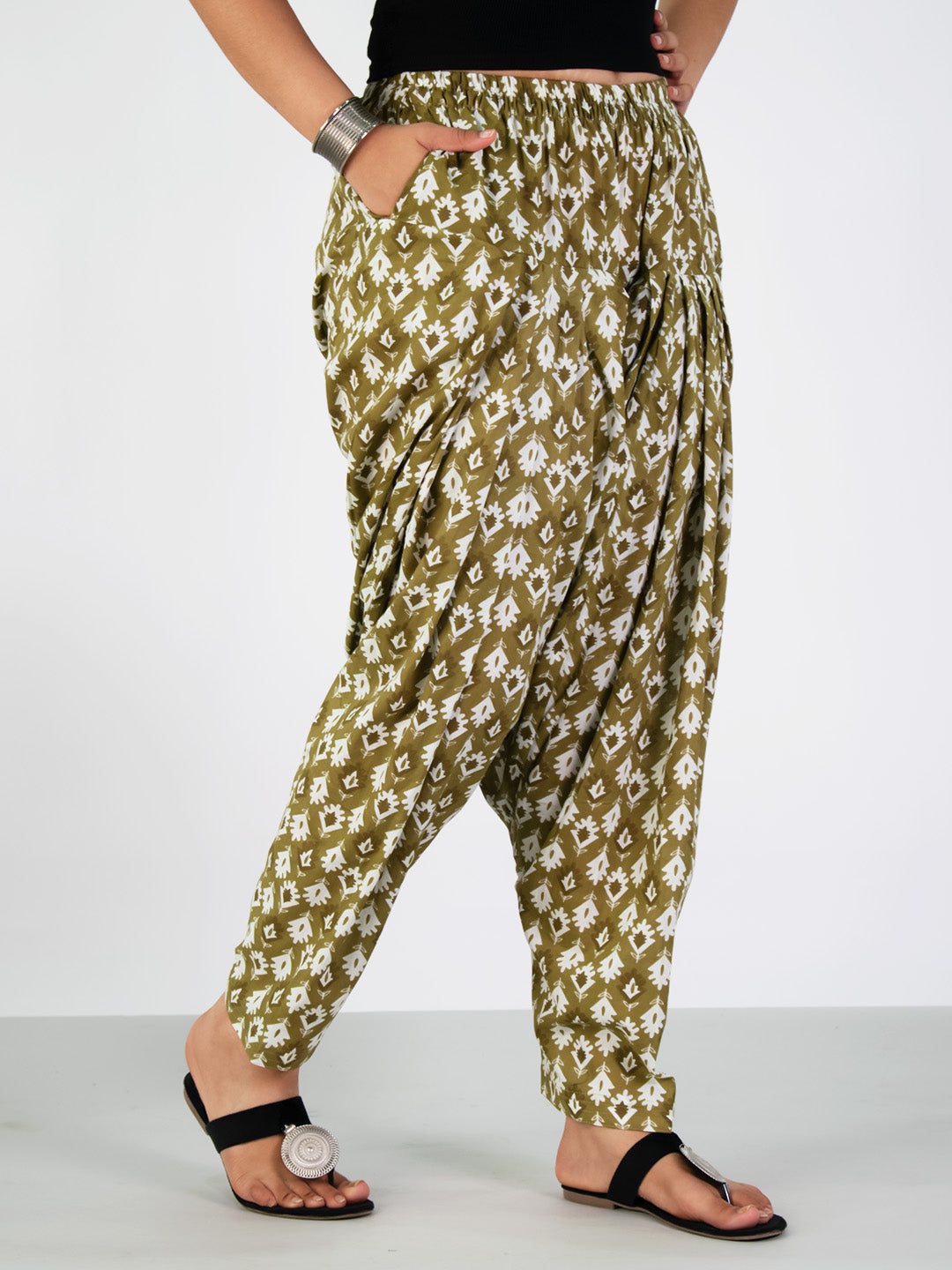 Printed Cotton Salwar - GreenPine