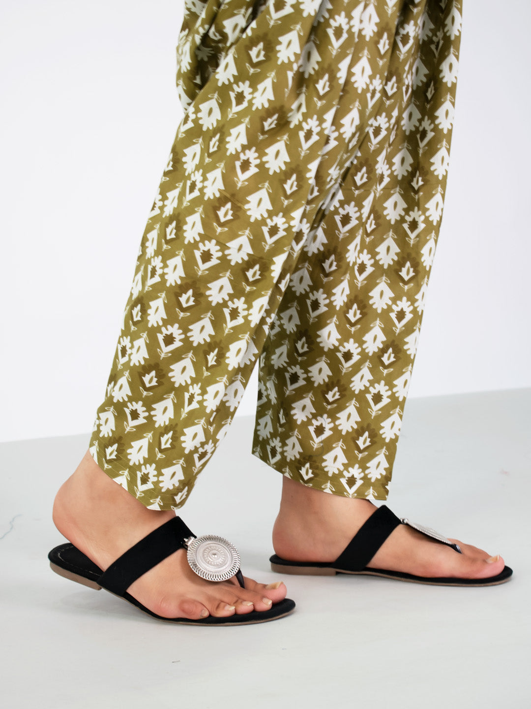 Printed Cotton Salwar - GreenPine