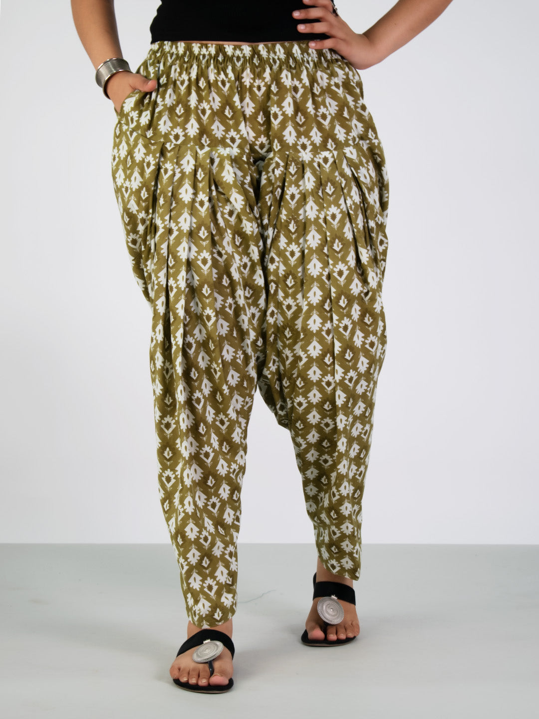 Printed Cotton Salwar - GreenPine