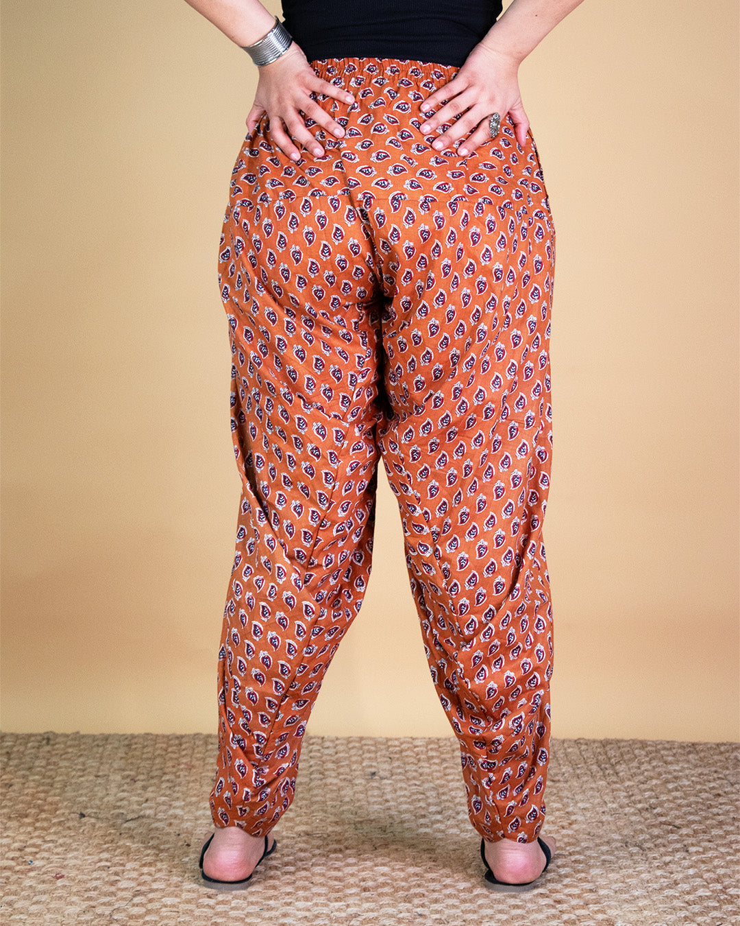 Printed Cotton Salwar - OrangePankh
