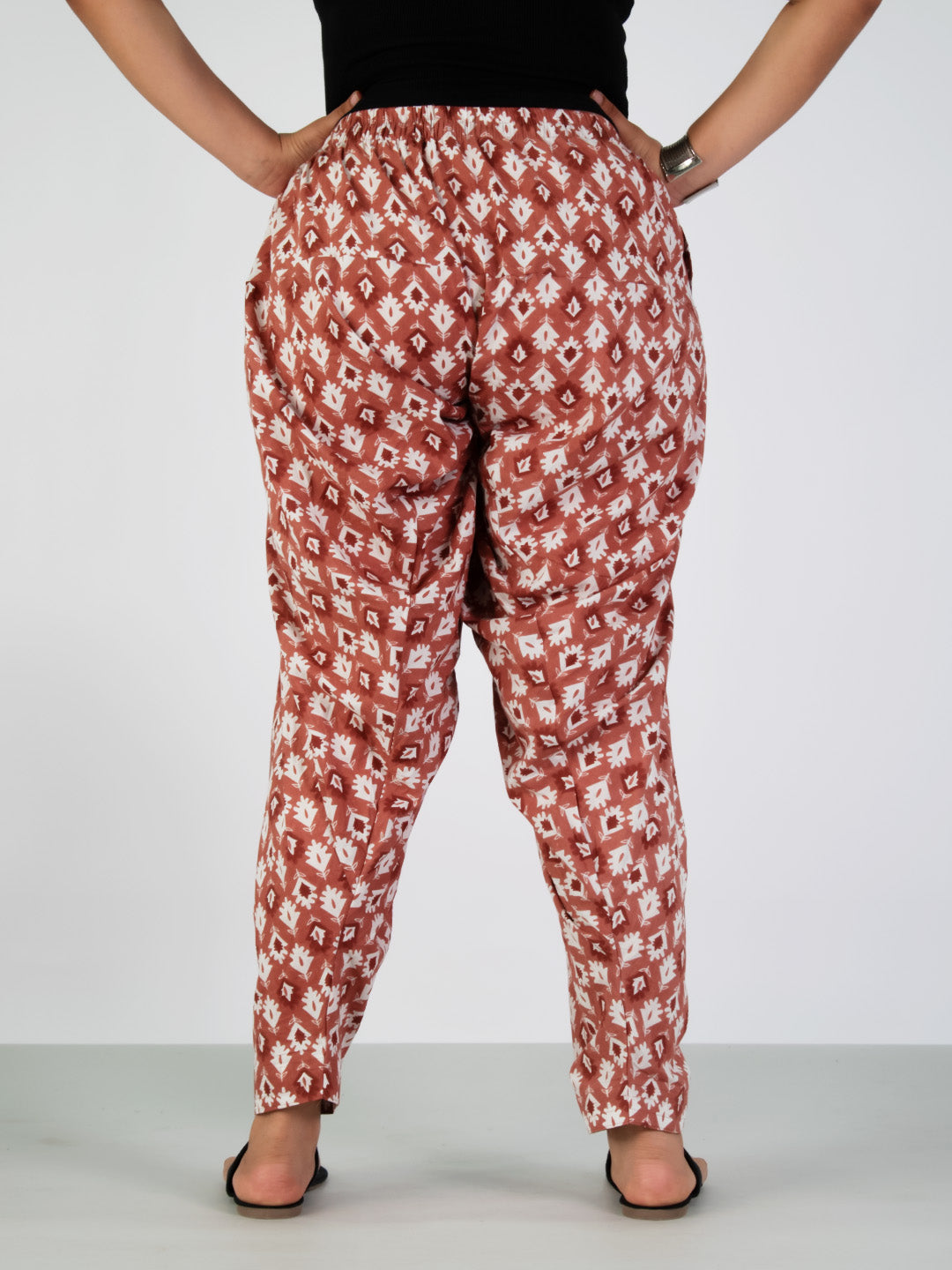 Printed Cotton Salwar - OrangePine