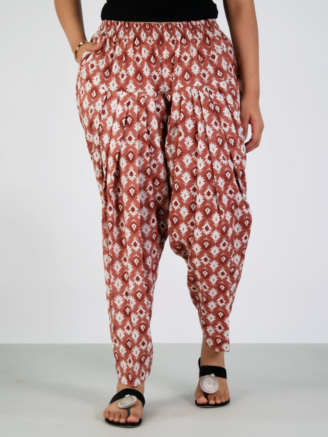 Printed Cotton Salwar - OrangePine