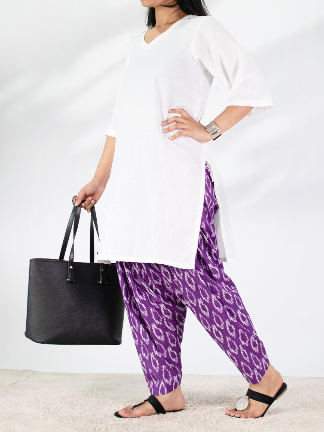 Printed Cotton Salwar - Phoolvati