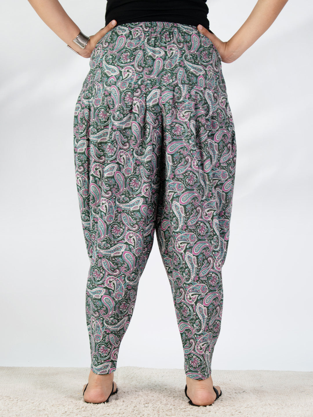 Printed Cotton Tulip Salwar - GreenSwirl