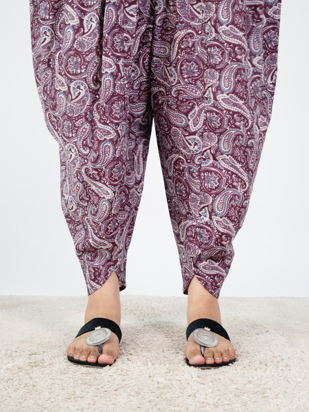 Printed Cotton Tulip Salwar - VioletSwirl