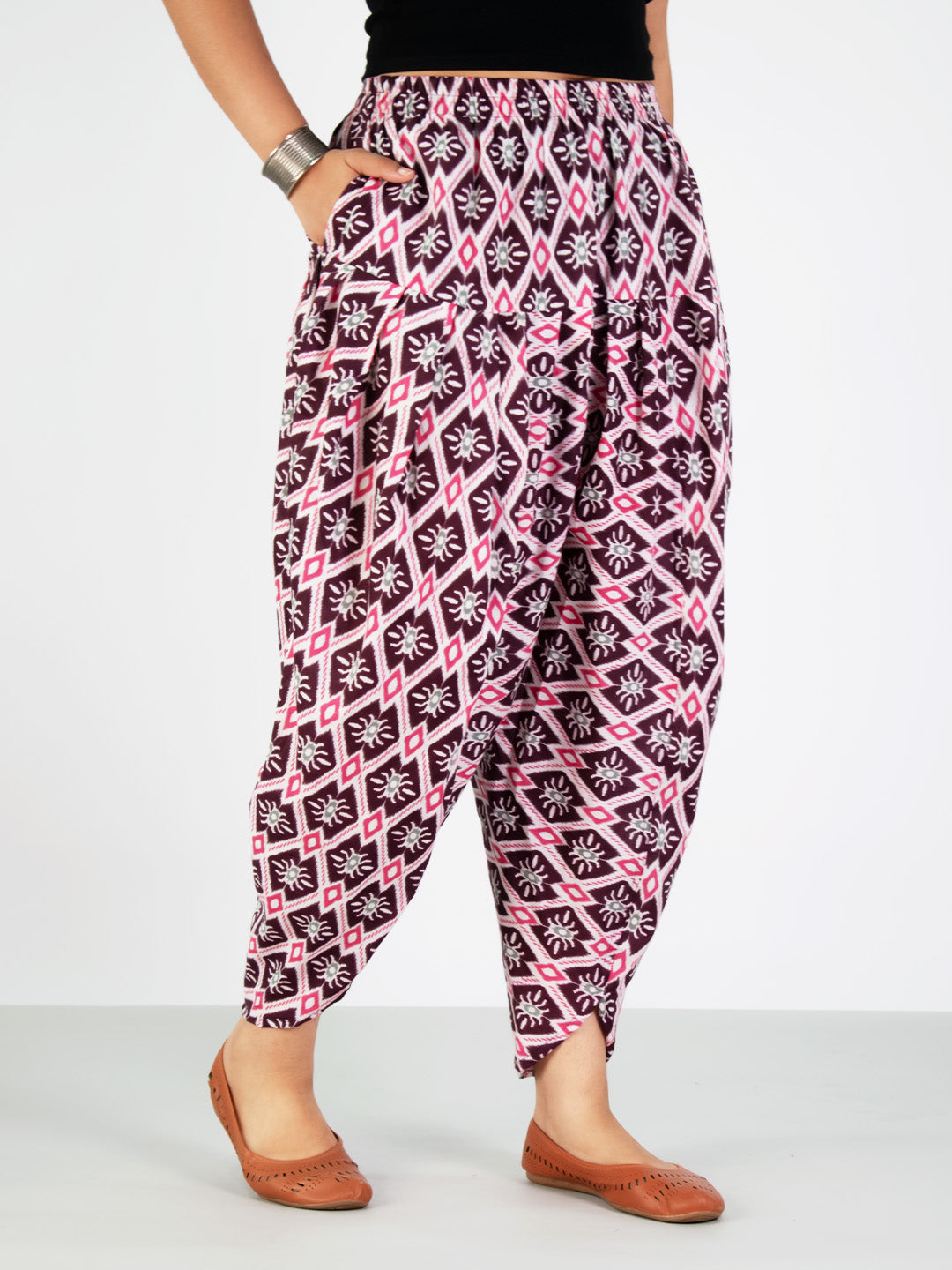 Printed Cotton Tulip Salwar - WineStencil