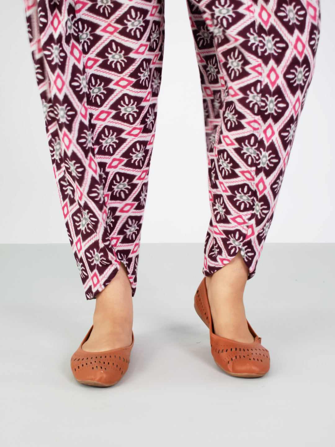 Printed Cotton Tulip Salwar - WineStencil