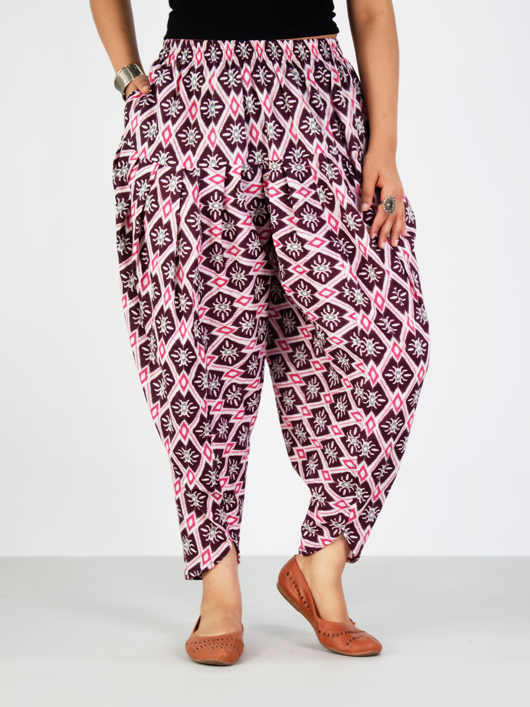 Printed Cotton Tulip Salwar - WineStencil