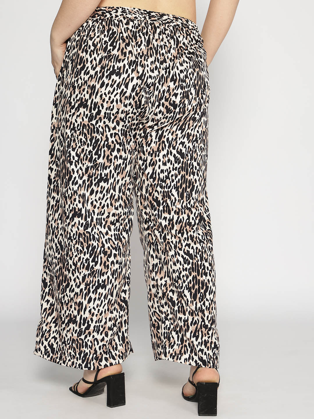 Printed Palazzo Pants - Cheetah