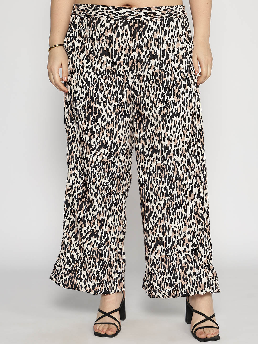 Printed Palazzo Pants - Cheetah