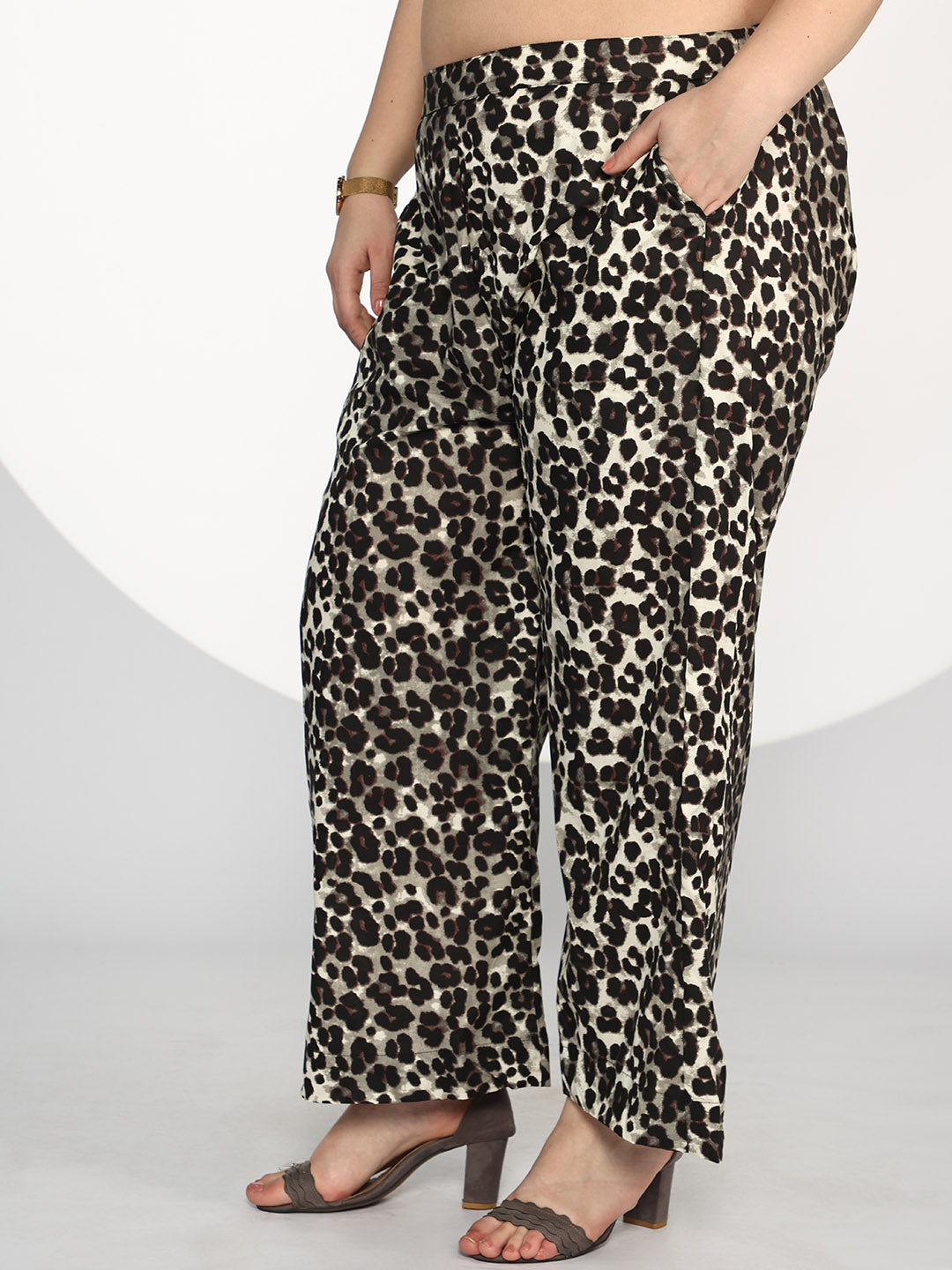 Printed Palazzo Pants - Jaguar