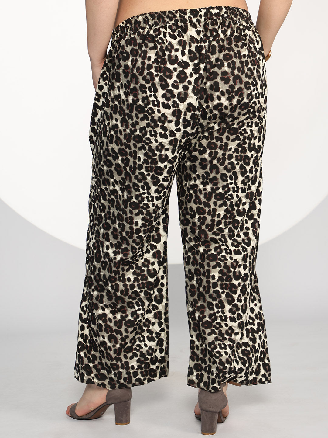 Printed Palazzo Pants - Jaguar