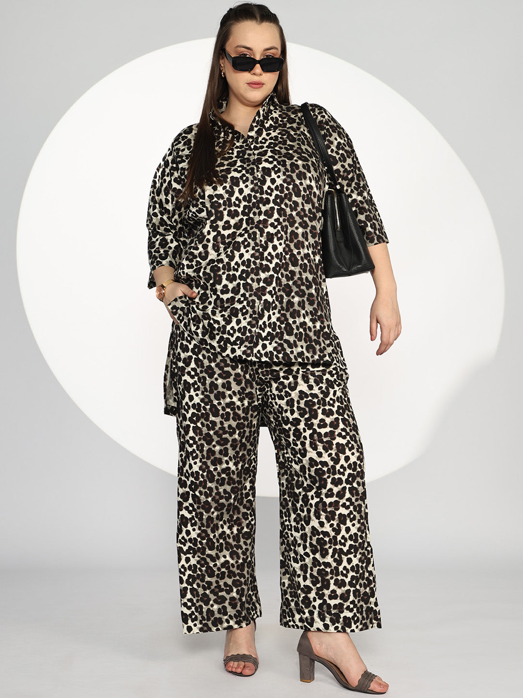 Printed Palazzo Pants - Jaguar