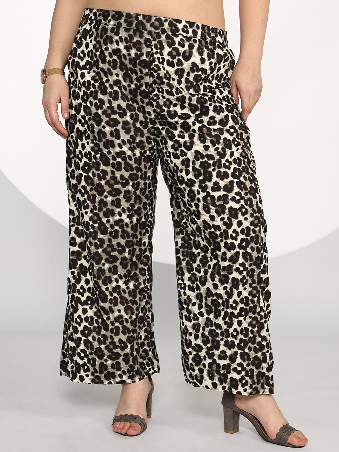 Printed Palazzo Pants - Jaguar