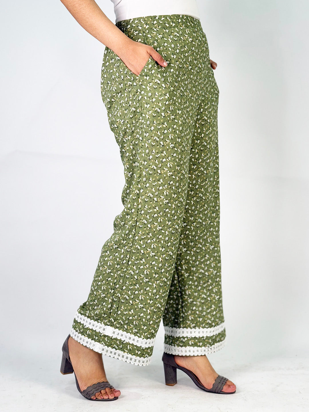 Printed Palazzo Pants - LacyZinnia