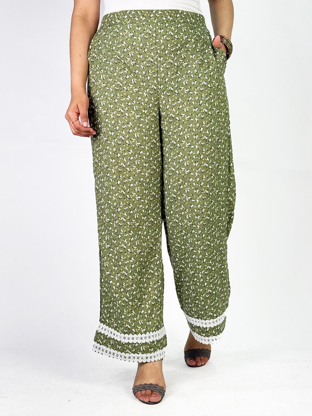 Printed Palazzo Pants - LacyZinnia