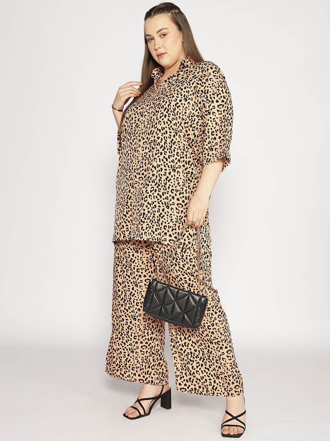 Printed Palazzo Pants - Leopard