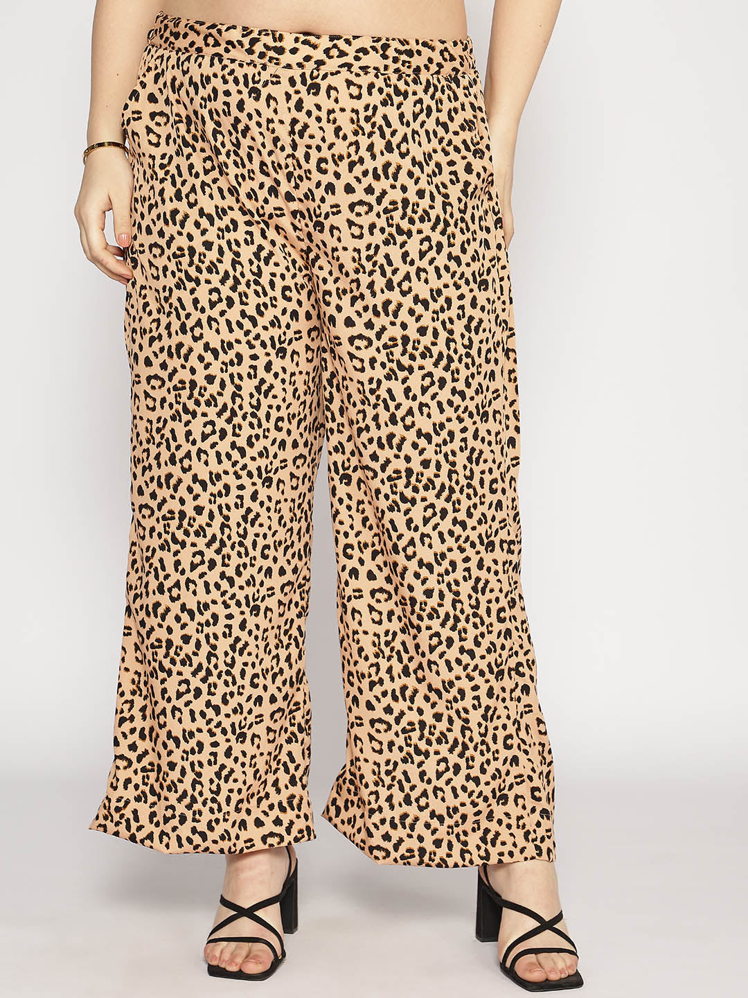 Printed Palazzo Pants - Leopard