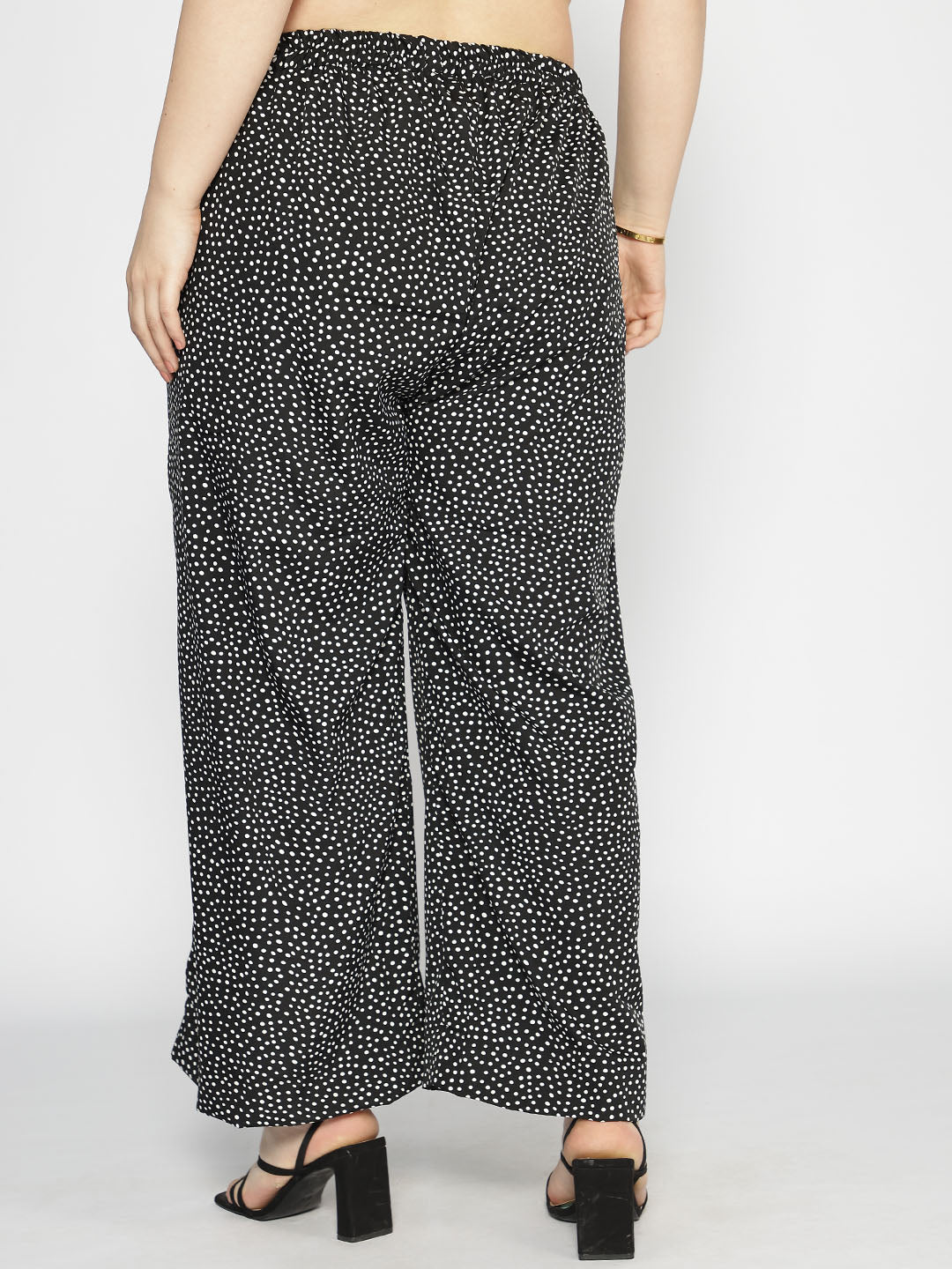 Printed Palazzo Pants - Polka