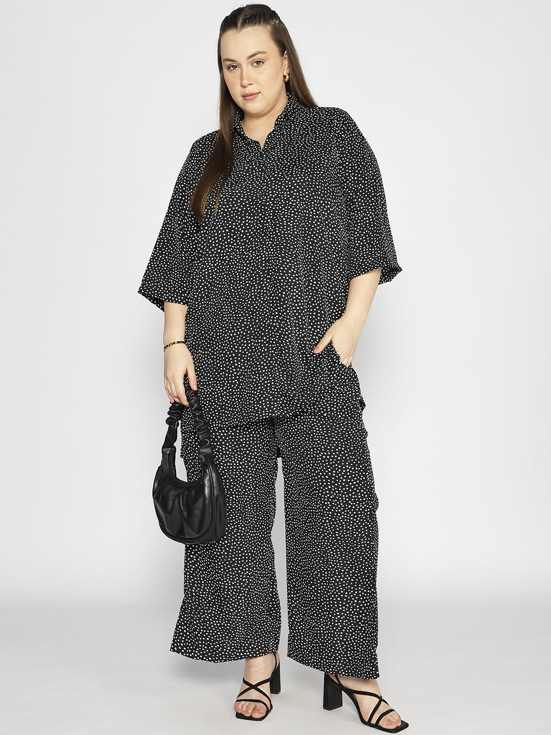 Printed Palazzo Pants - Polka