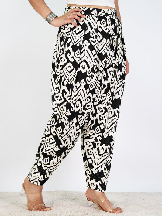 Printed Rayon Farshi Salwar - BlackLoom