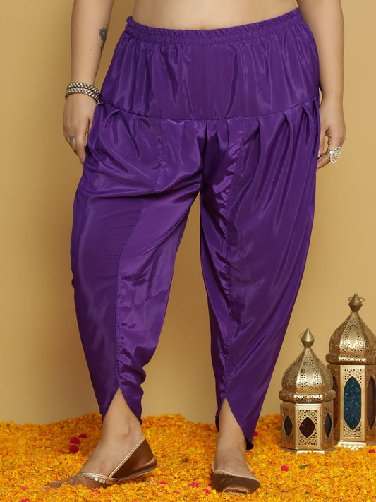 Purple Crepe Silk Tulip Salwar