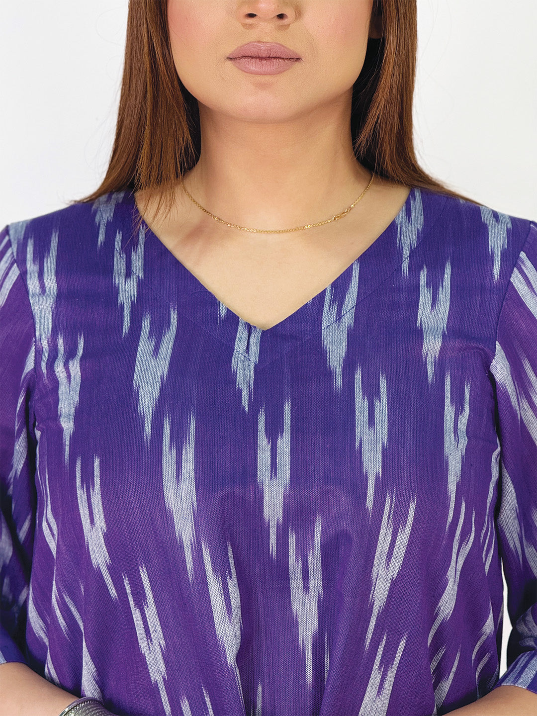 Purple Ikat Kurti