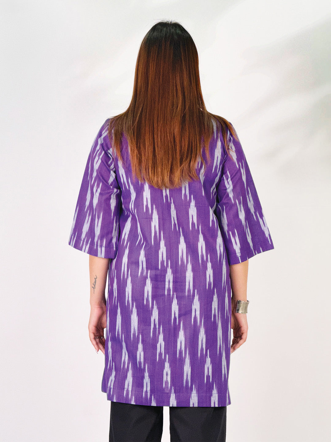 Purple Ikat Kurti