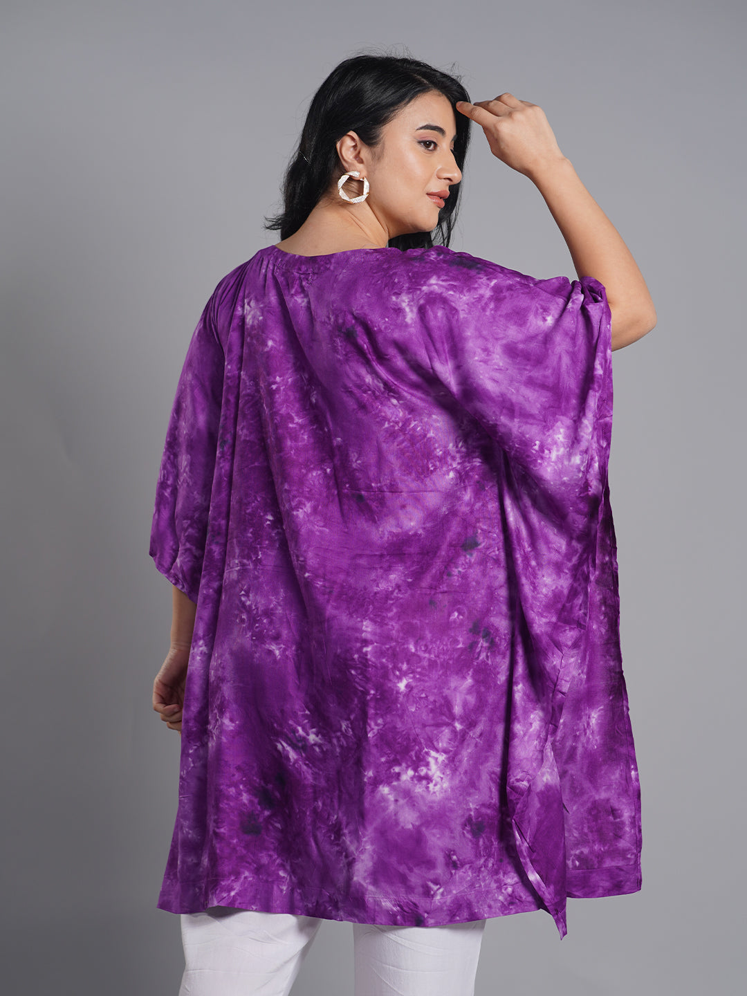 Purple Rayon TieDyeKurta - Divinity