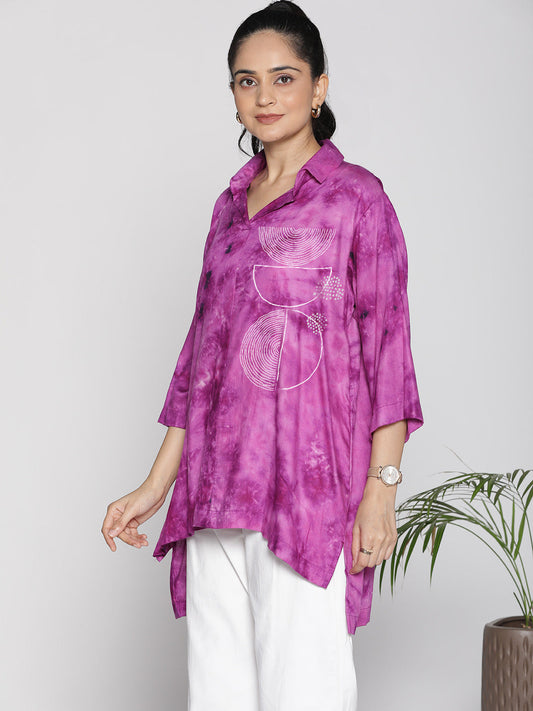 Purple TieDye ShirtTop - Arc