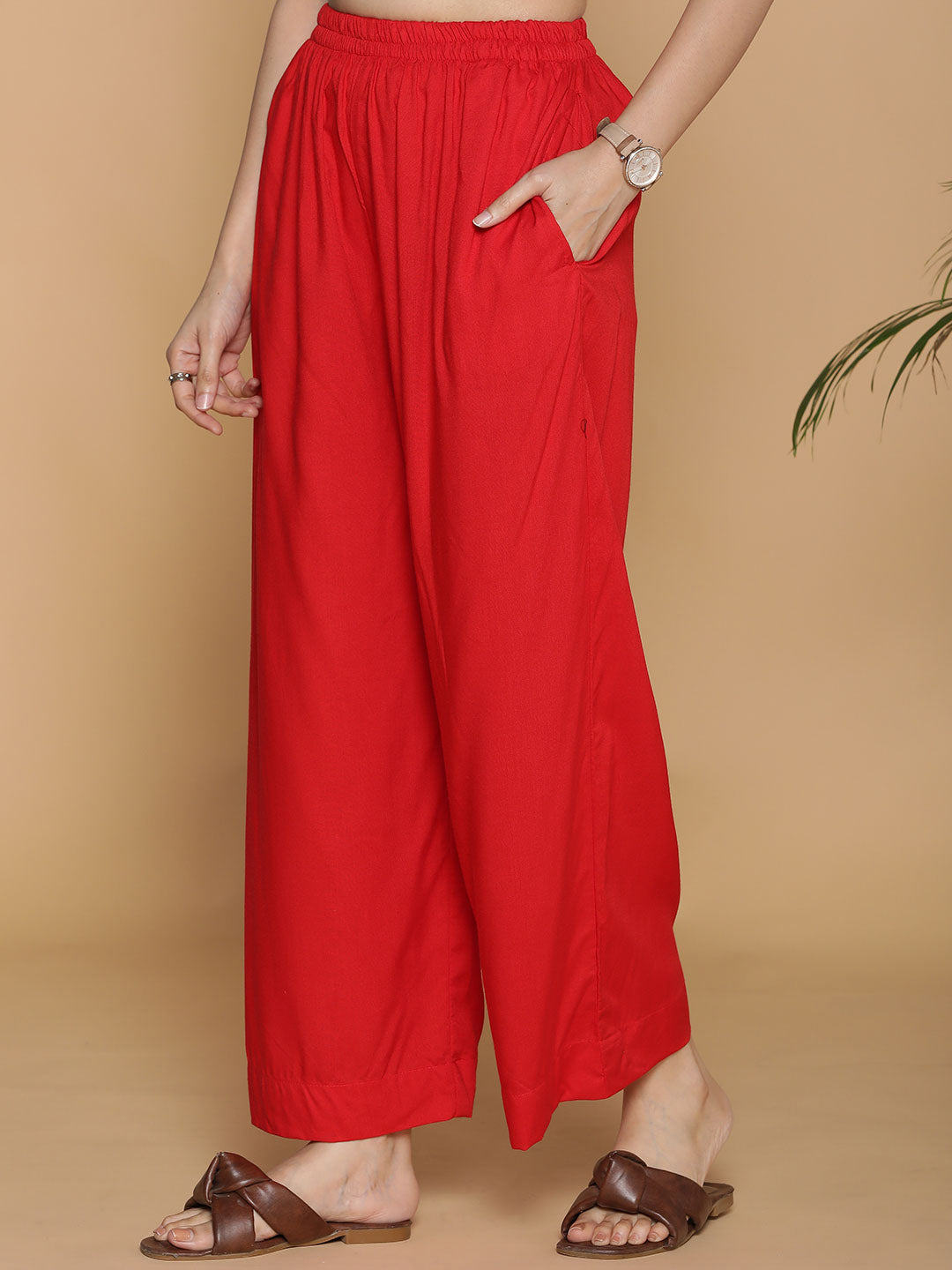 Red Palazzo Pants LetsDressUp Custom Size