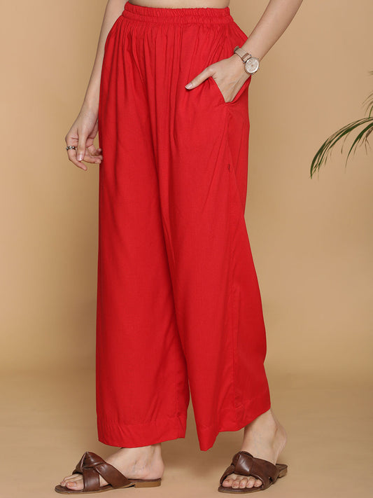 Red Palazzo Pants