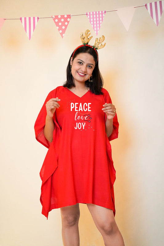 Red Rayon Kaftan - Goodwill