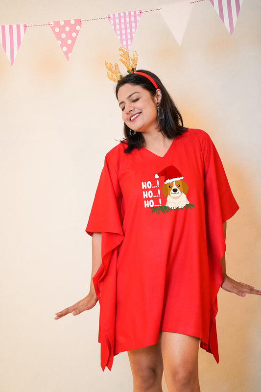 Red Rayon Kaftan - HO!