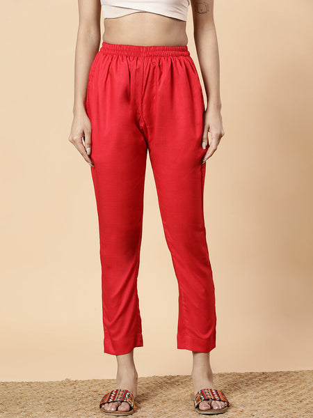Red Colour Short Harem Pants - Etsy