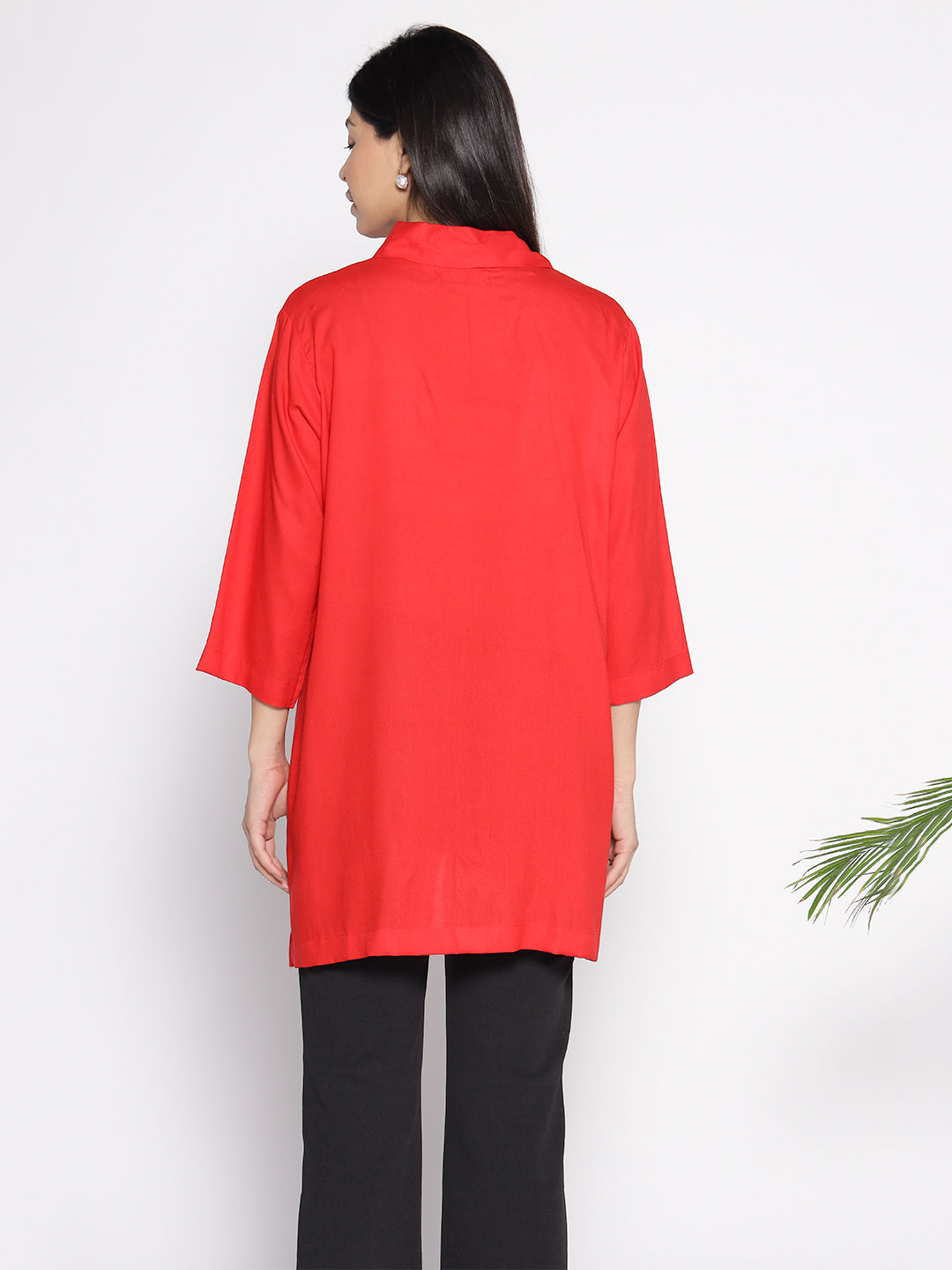 Red Rayon ShirtTop - Girassol