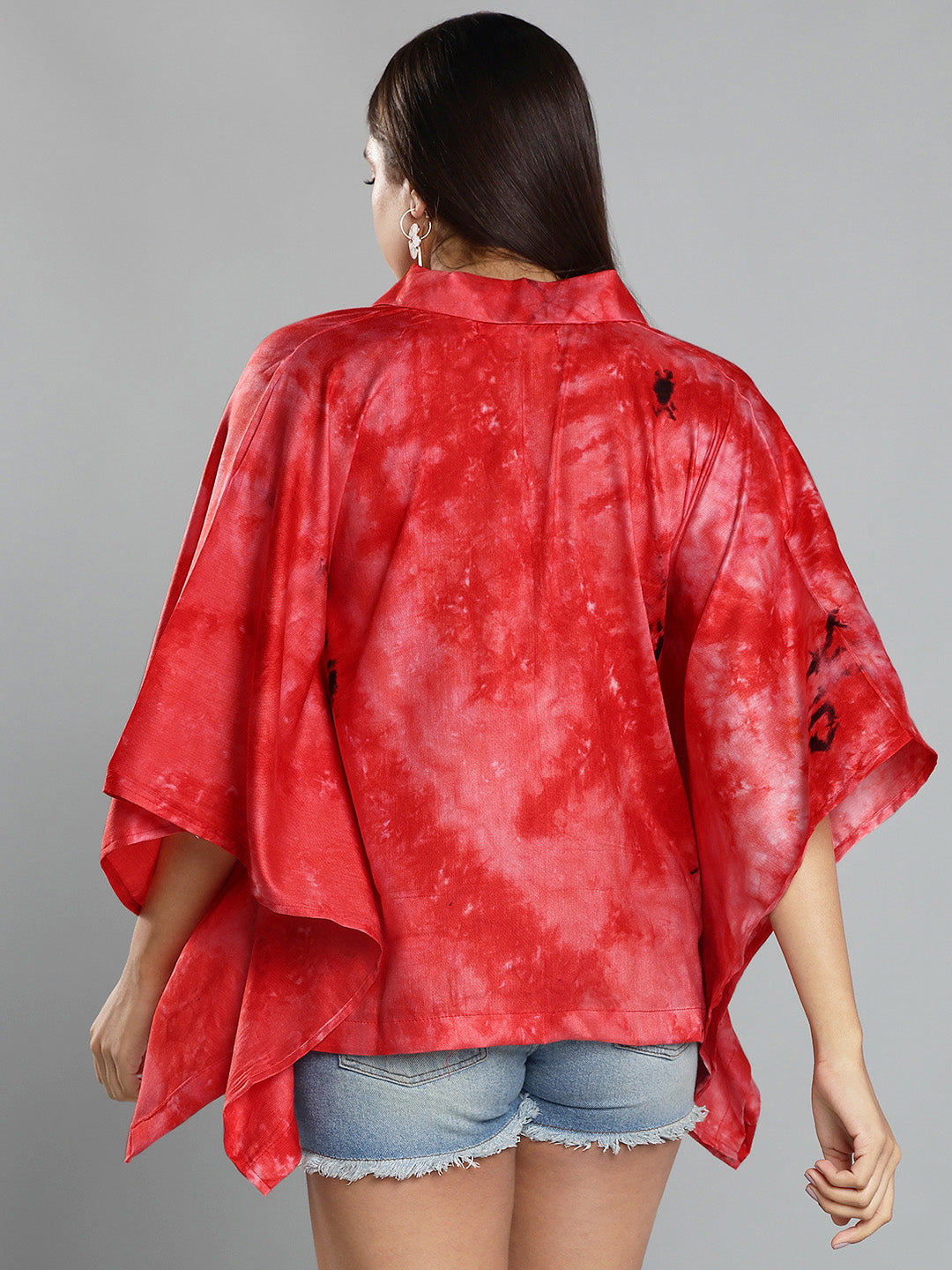 Red Rayon TieDyeTop- Luminescent