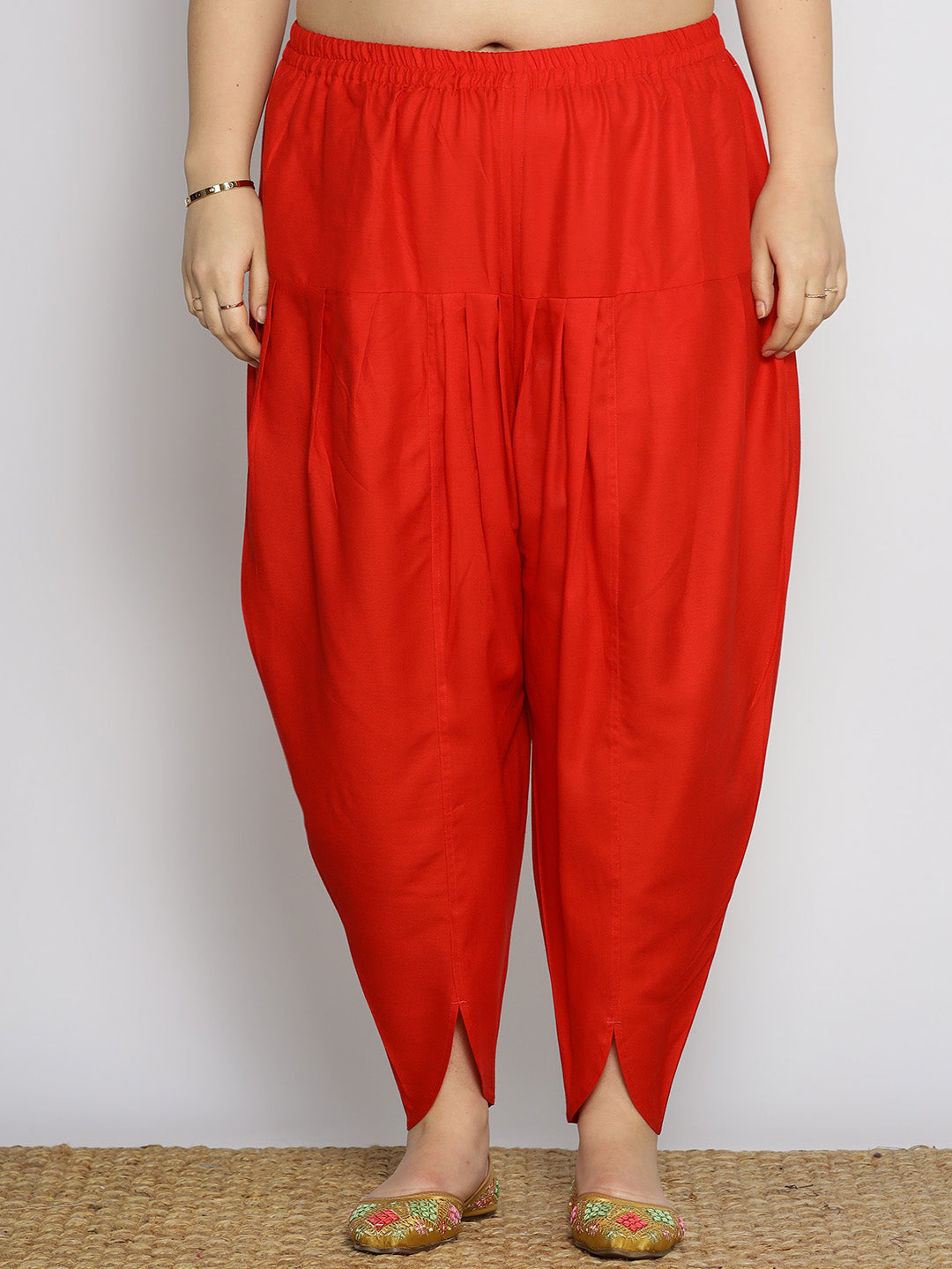 Red Rayon Tulip Salwar