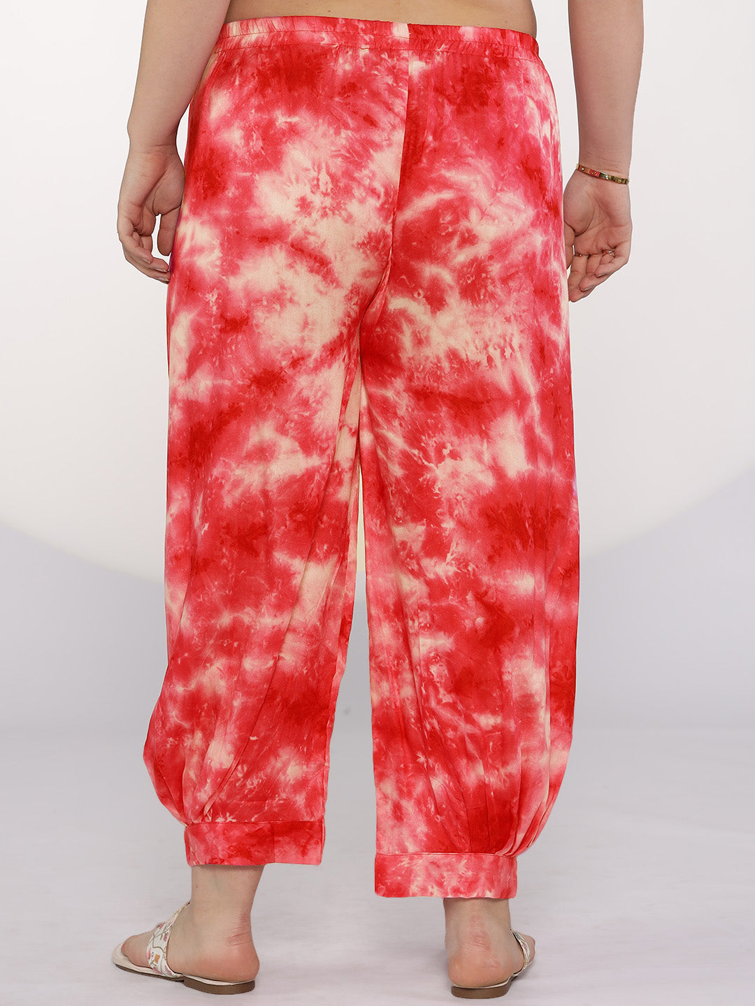 Red TieDye AfghaniSalwar