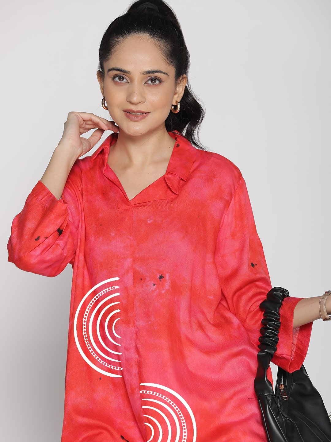 Red TieDye ShirtTop - Glow