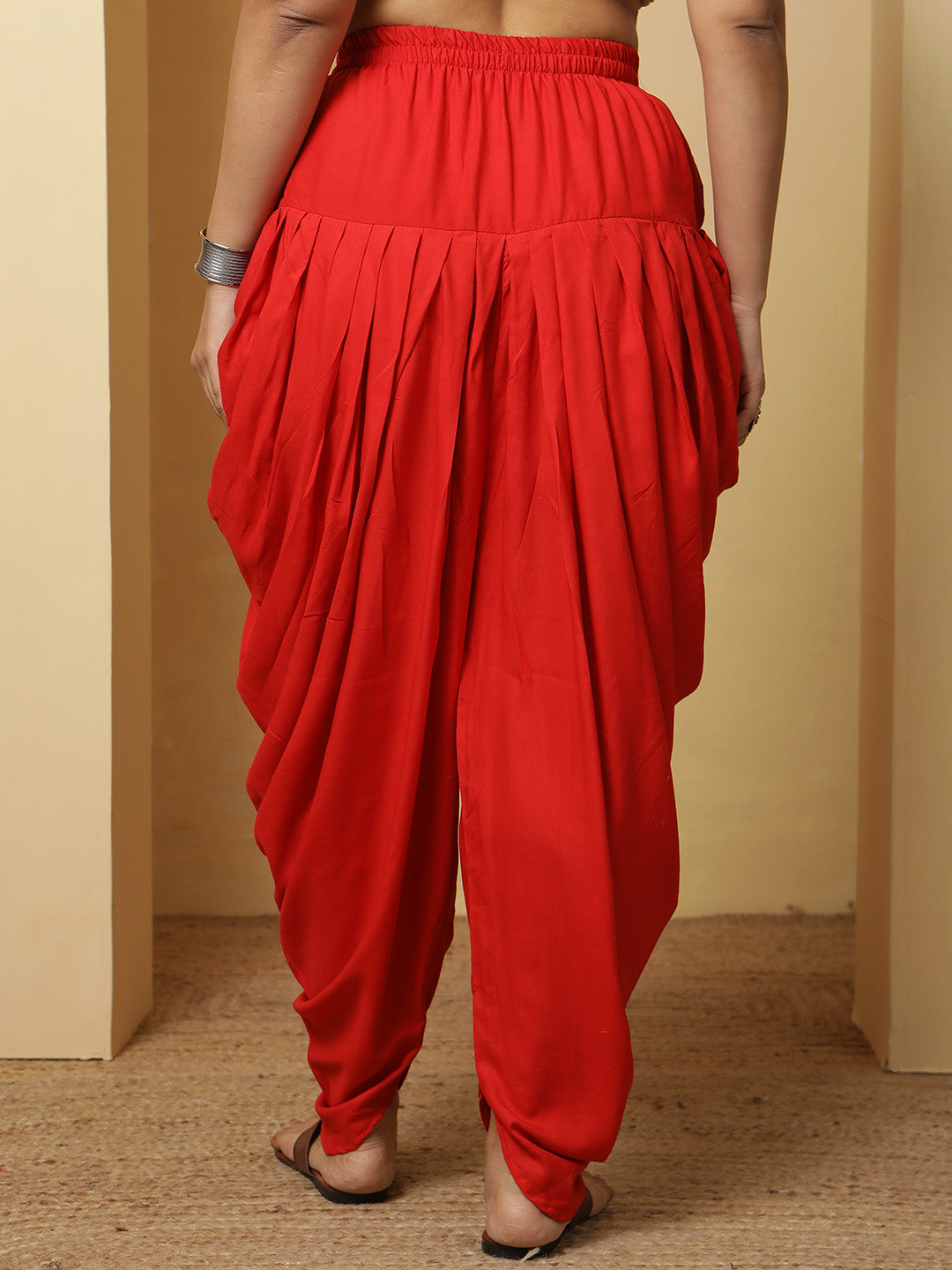 Red Rayon Dhoti