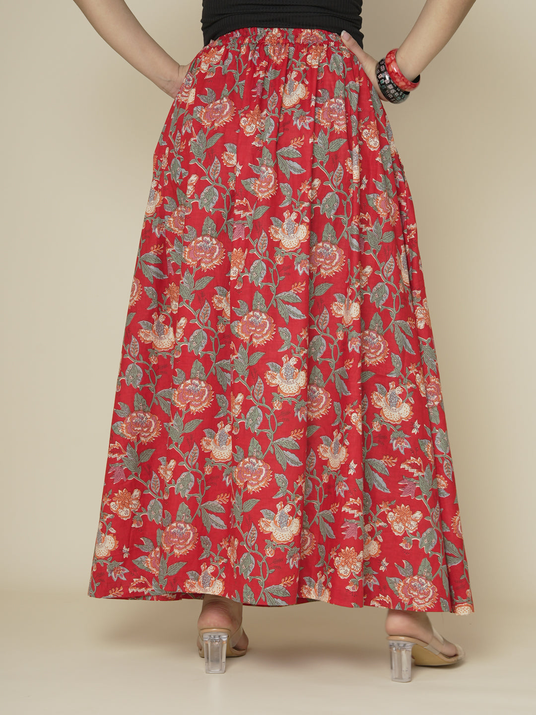 Printed Cotton Long Skirt - ImperialRose