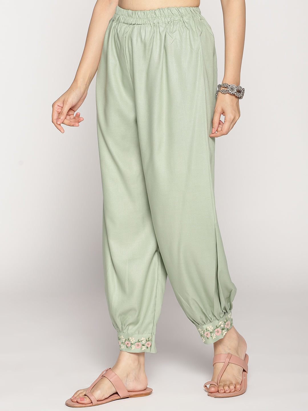 SageGreen Rayon Afghani Salwar - Shada