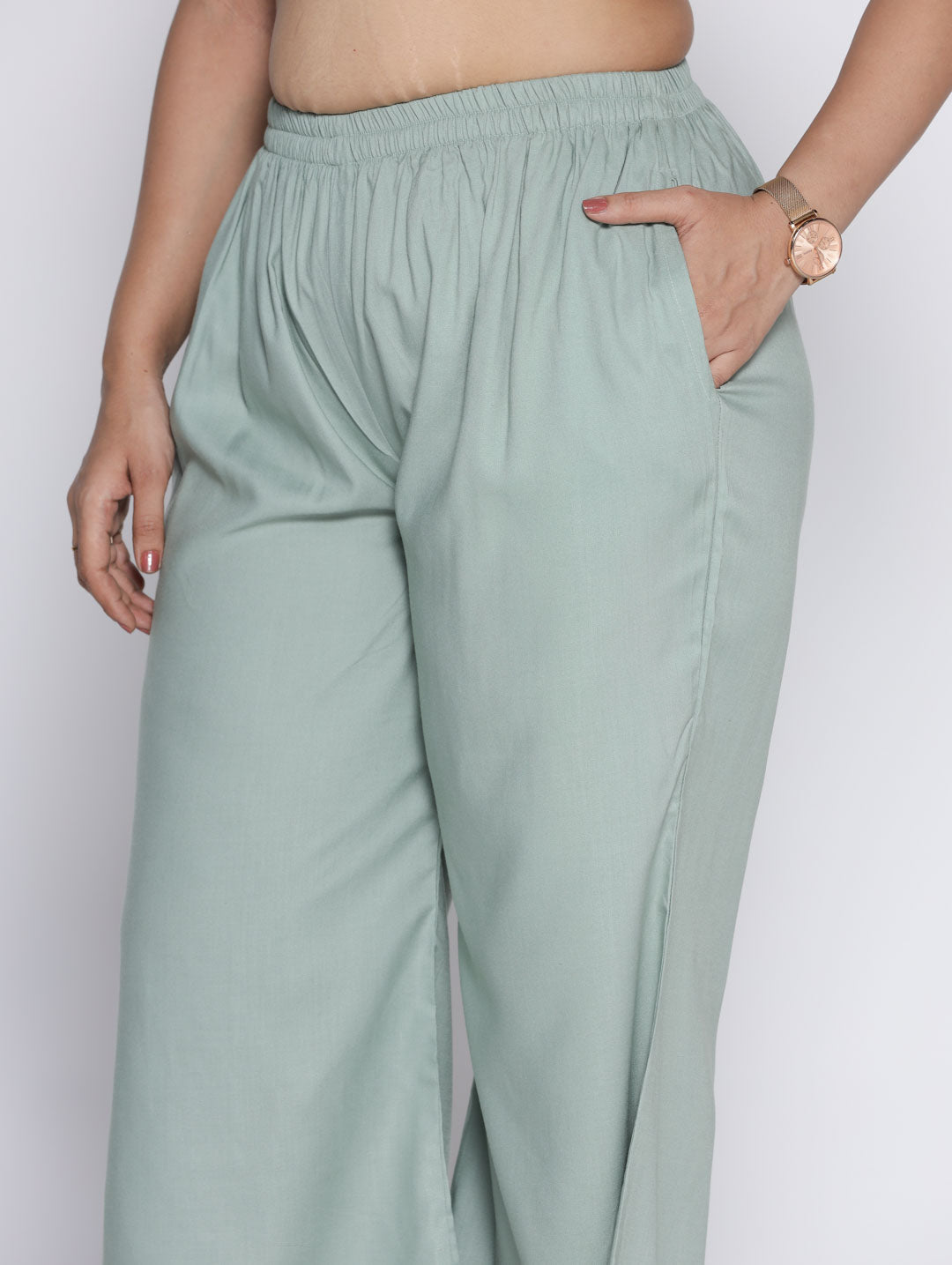 SageGreen Rayon Culottes