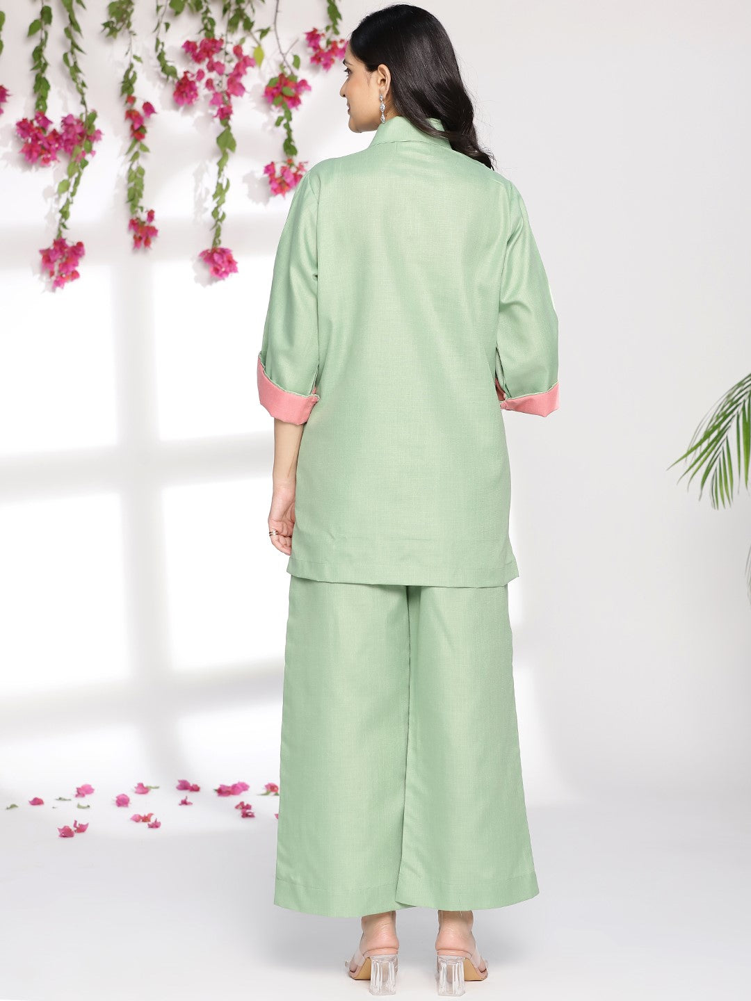 Sagegreen CottonSlub ShirtTop