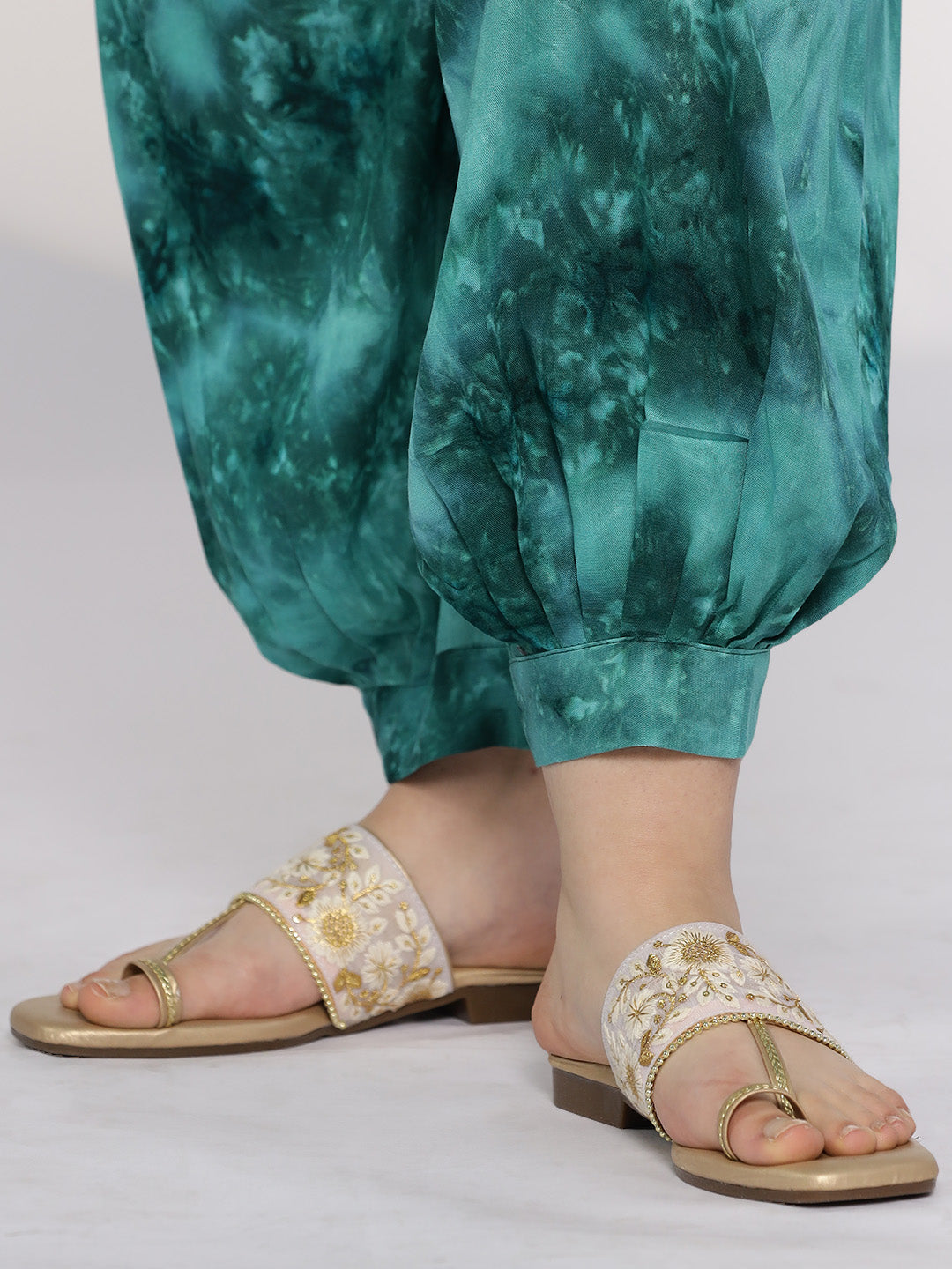 SeaGreen TieDye AfghaniSalwar